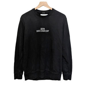 Seek Discomfort M Black Logo Long Sleeve Crew Neck Pullover Sweatshirt Men's
